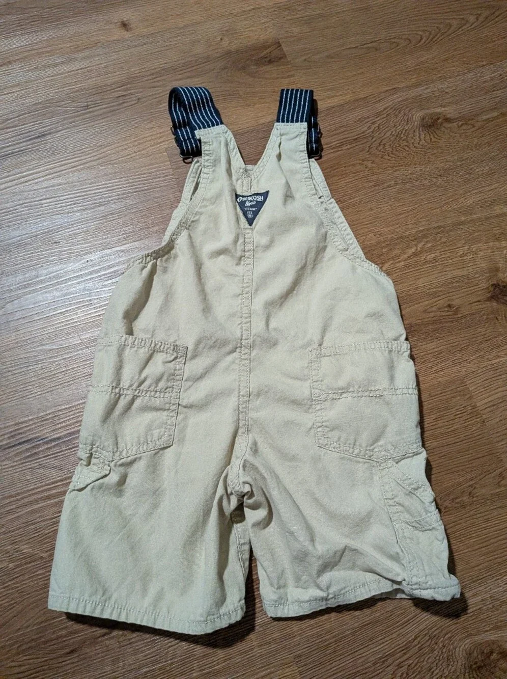 Oshkosh B'Gosh Khaki Vestbak Shortalls 4T